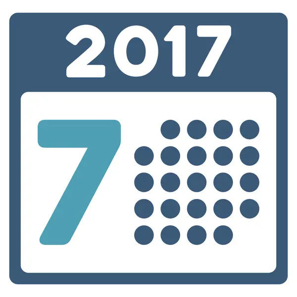 2017 週カレンダー フラット アイコン — ストックベクタ
