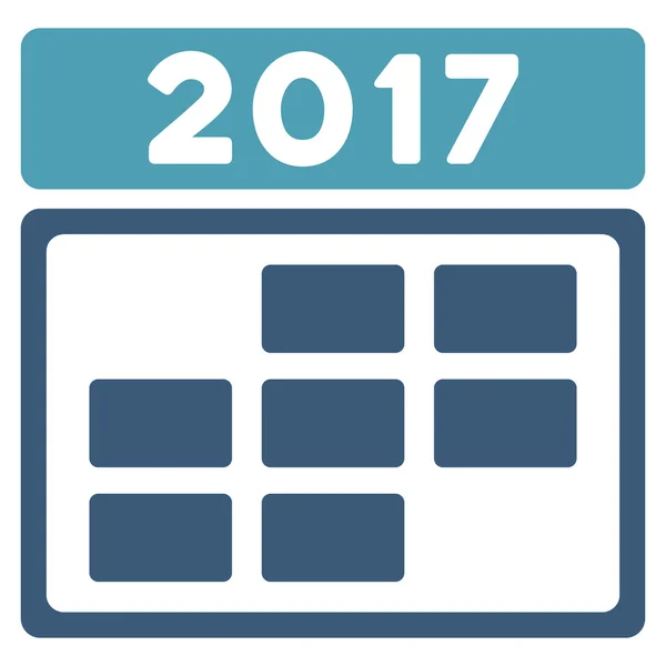Ikonę płaskie siatki kalendarza 2017 — Wektor stockowy
