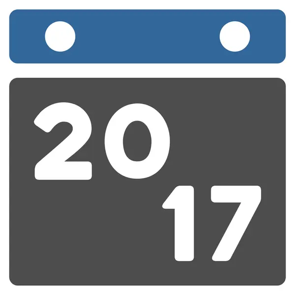 2017 カレンダー フラット アイコン — ストックベクタ