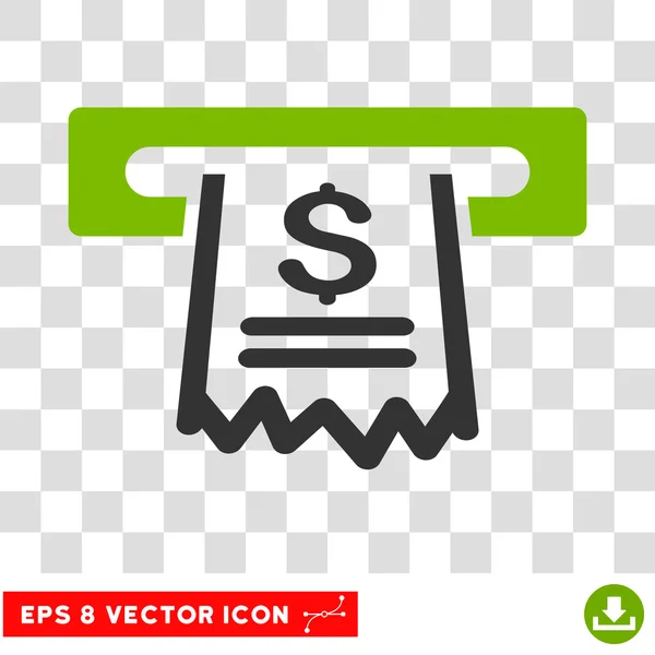 Paper Receipt Machine Vector Icon — Stock Vector