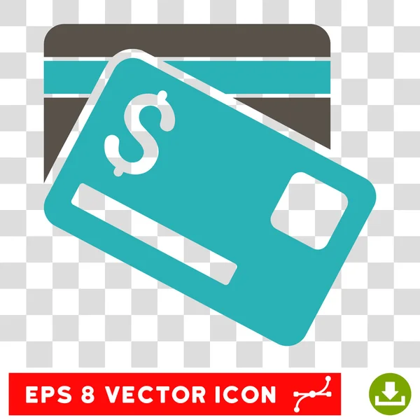 Bank Cards Vector Icon — Stock Vector