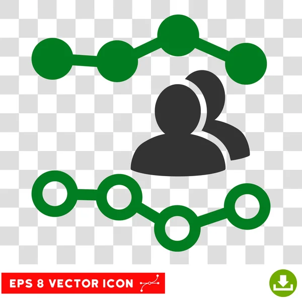 Menschen Diagramme Vektorsymbol — Stockvektor