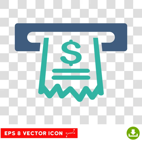 Ícone de vetor de máquina de recibo de papel — Vetor de Stock