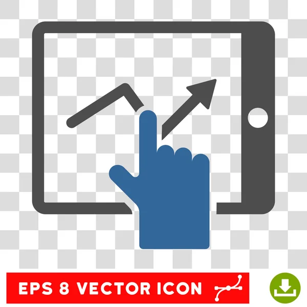 Toque em Tendência no ícone do vetor PDA — Vetor de Stock