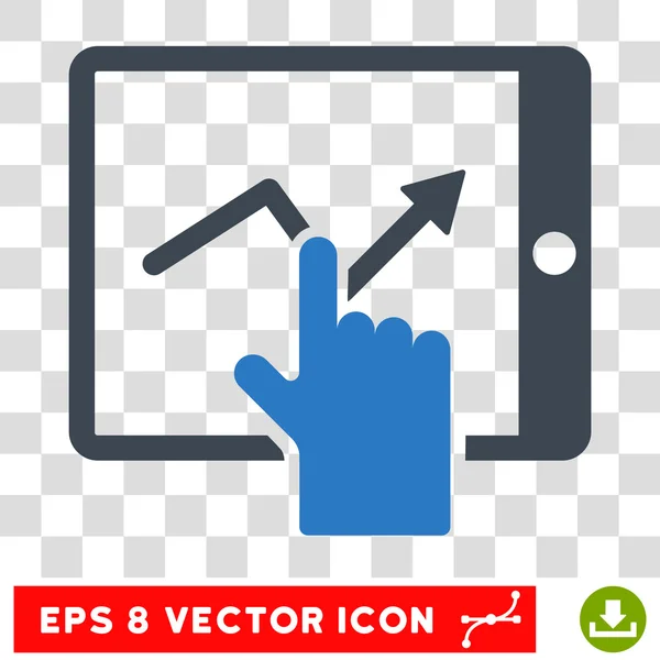 Toque em Tendência no ícone do vetor PDA — Vetor de Stock