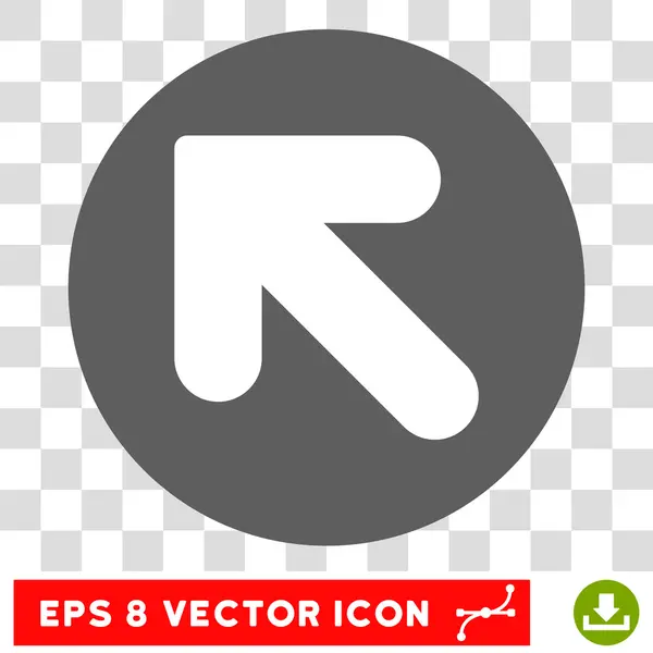 Flecha arriba izquierda redonda Vector Eps icono — Vector de stock