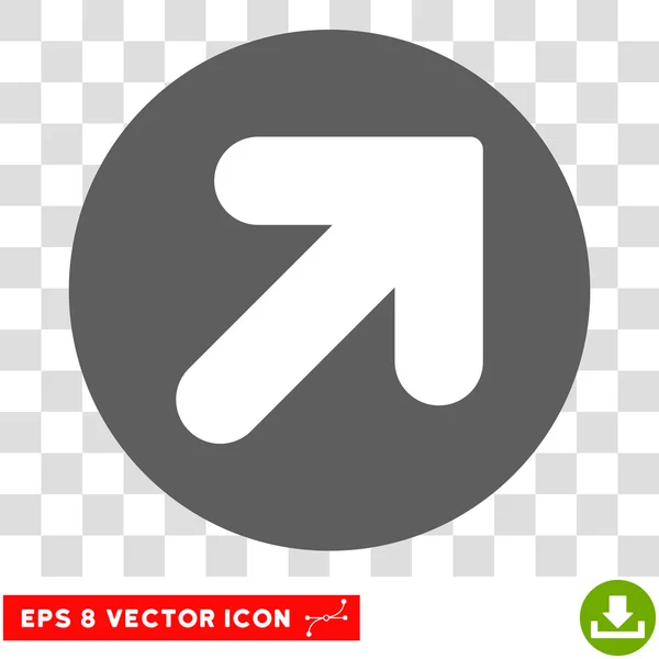 Arrow Up Right Round Vector Eps Icon — Stock Vector