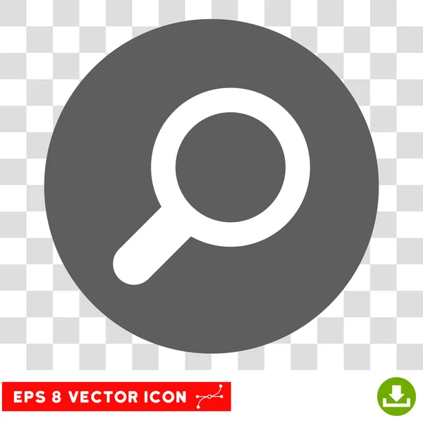 Magnifier View Tool Round Vector Eps Icon — Stock Vector