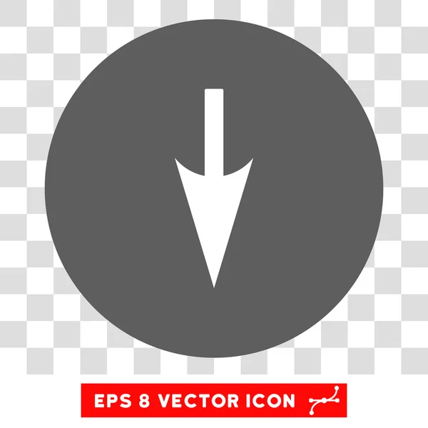Sharp Flèche vers le bas rond vecteur Eps Icône — Image vectorielle