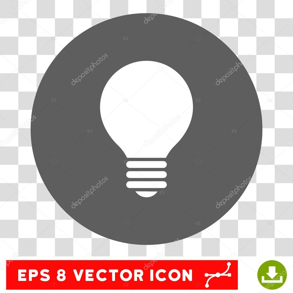 Electric Bulb Round Vector Eps Icon