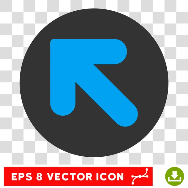 Flecha arriba izquierda redonda Vector Eps icono — Vector de stock