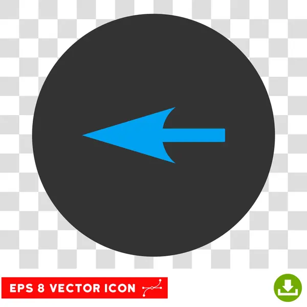 Flecha izquierda aguda redonda Vector Eps icono — Vector de stock