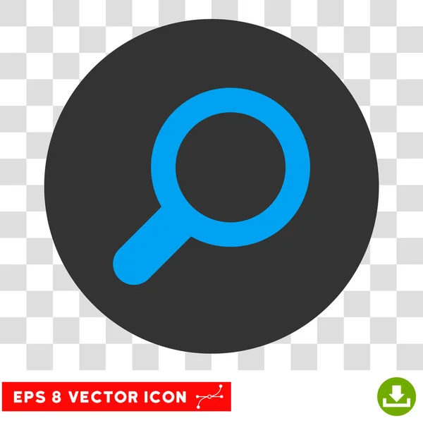 Herramienta de vista de lupa Vector redondo Eps Icono — Vector de stock