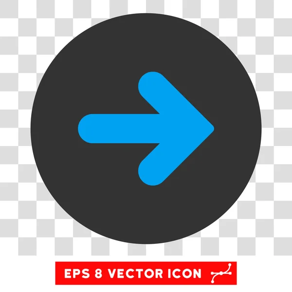 Pfeil rechts runder Vektor eps Symbol — Stockvektor