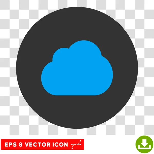 Cloud rond vecteur Eps icône — Image vectorielle