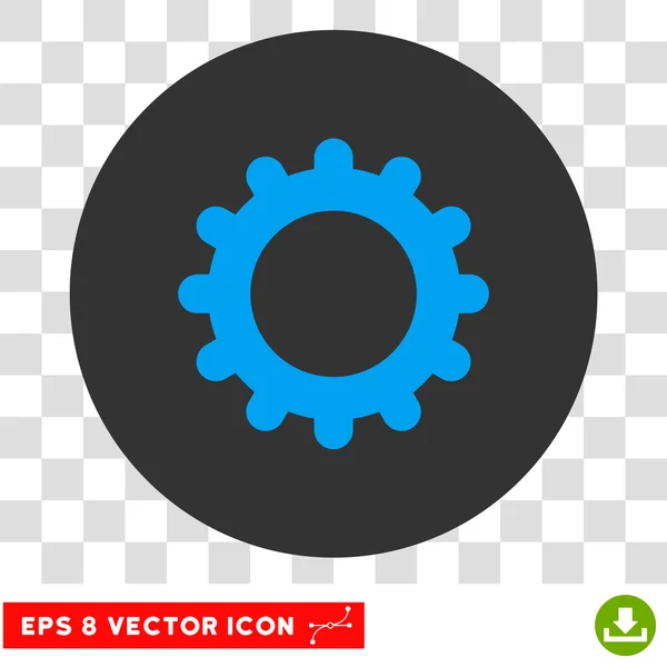 Versnelling ronde Vector EPS-pictogram — Stockvector