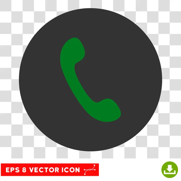Récepteur de téléphone rond vecteur Eps Icône — Image vectorielle