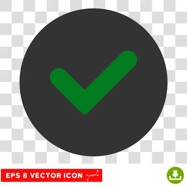 Yes Round Vector Eps Icon — Stock Vector