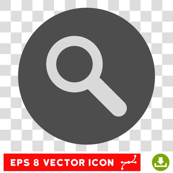 Pesquisa Round Vector Eps Icon — Vetor de Stock