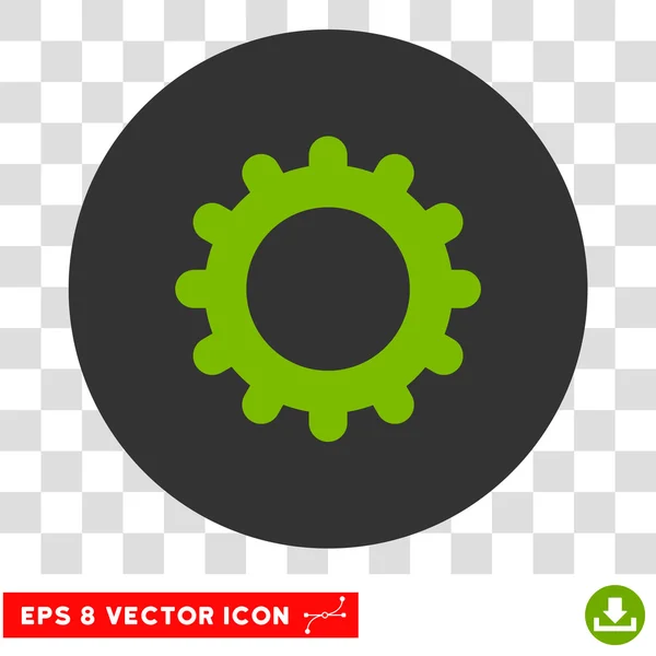 Gear Round Vector Eps Icon — Stock Vector