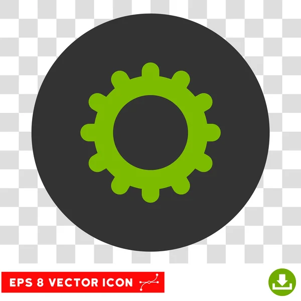 Versnelling ronde Vector EPS-pictogram — Stockvector