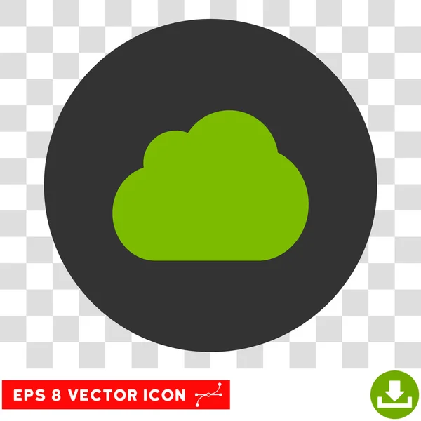 Cloud Round Vector Eps Icon — Stock Vector