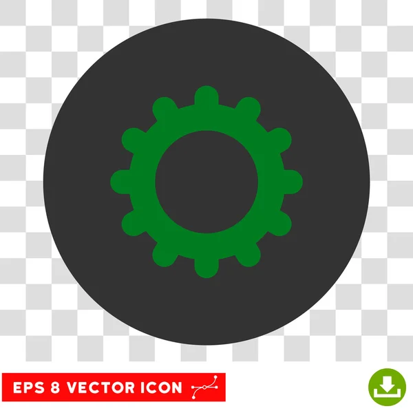 Engrenagem redonda Vector Eps Ícone — Vetor de Stock