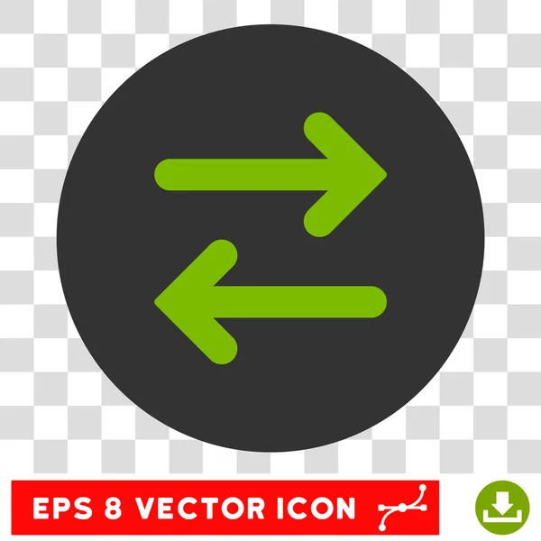 Inverter horizontalmente redonda vetor Eps ícone — Vetor de Stock