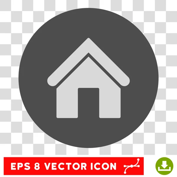 Home Round Vector Eps Icon — Stock Vector