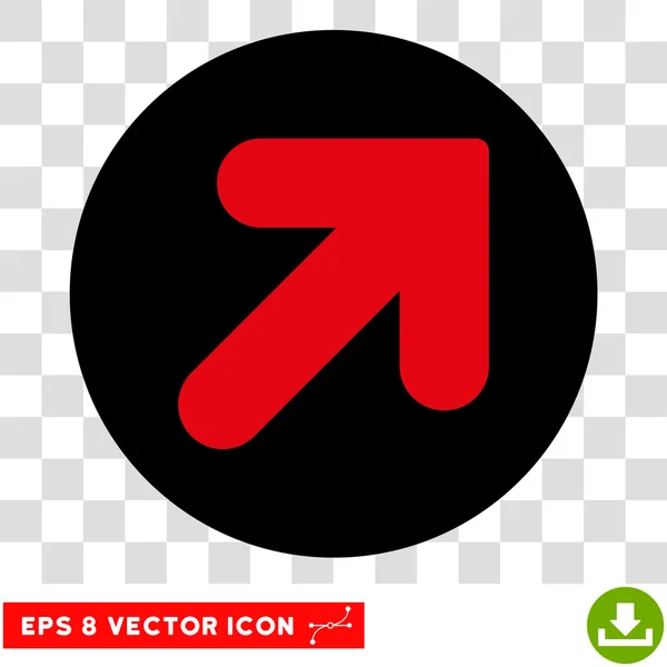 Flecha arriba derecha redonda Vector Eps icono — Vector de stock