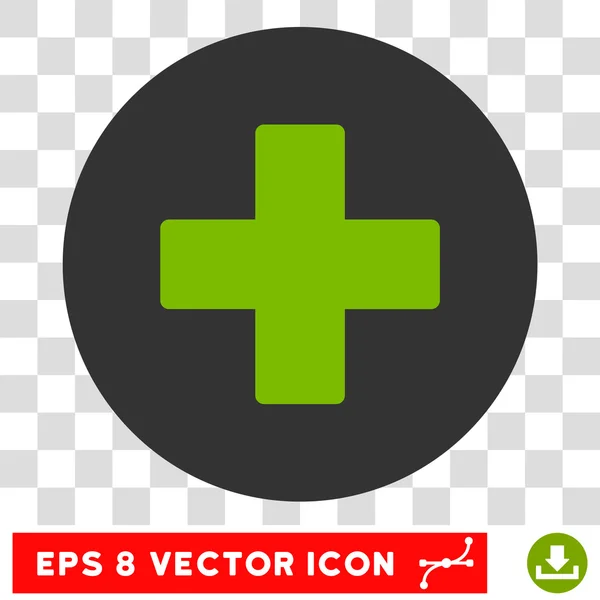 Plus Round Vector Eps Icon — Stock Vector