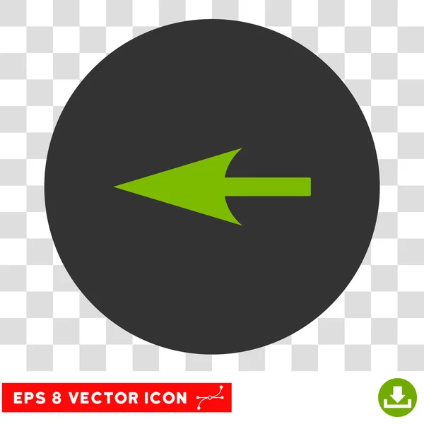 Flecha izquierda aguda redonda Vector Eps icono — Vector de stock