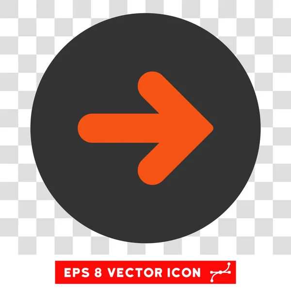 Flecha derecha redonda Vector Eps icono — Archivo Imágenes Vectoriales