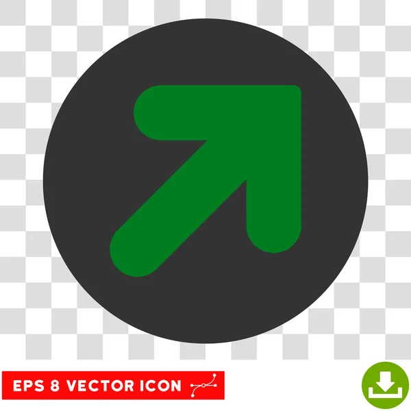 Flecha arriba derecha redonda Vector Eps icono — Archivo Imágenes Vectoriales