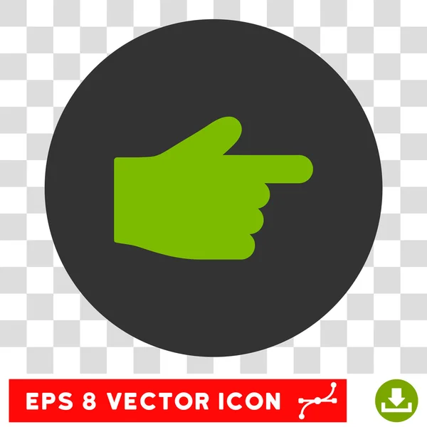 Kerek vektor Eps ikon mutatóujj — Stock Vector