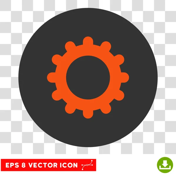 Gear Round Vector Eps Icon — Stock Vector