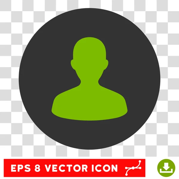 Gebruiker ronde Vector EPS-pictogram — Stockvector