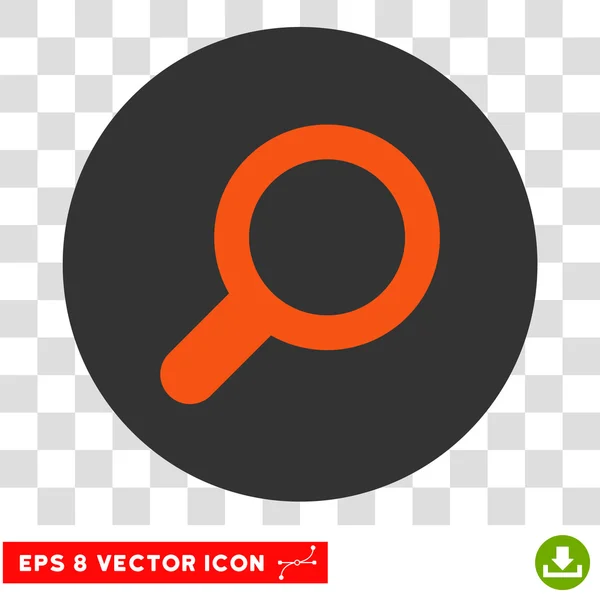 Gereedschap van de weergave van Vergrootglas ronde Vector EPS-pictogram — Stockvector