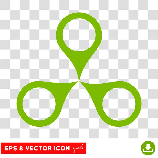 Map Markers Round Vector Eps Icon — Stock Vector