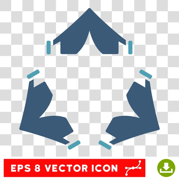 Намет табір Круглий Векторні піктограми Eps — стоковий вектор