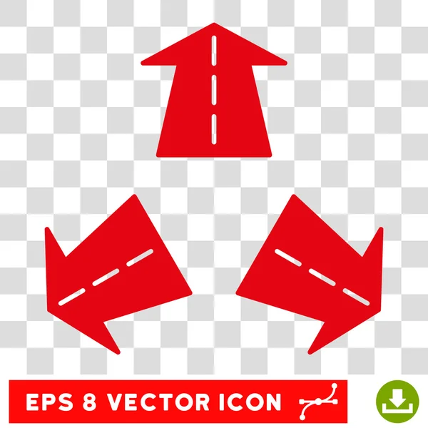 Icône d'Eps de vecteur rond d'directions de route — Image vectorielle