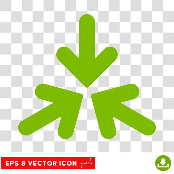 Dreifache Kollision Pfeile rund Vektor eps Symbol — Stockvektor