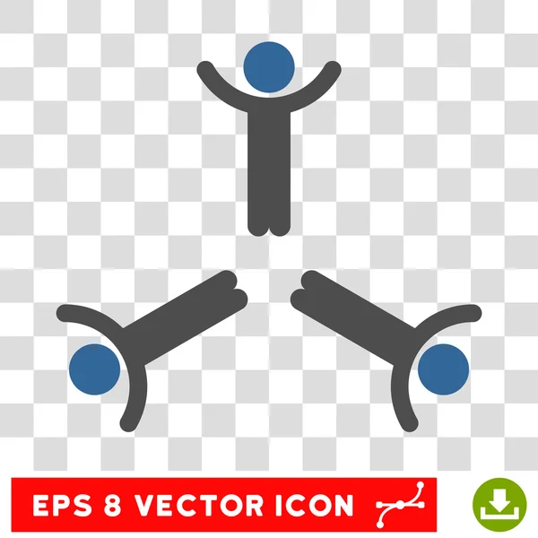 Hände hoch Männer rund Vektor-eps-Symbol — Stockvektor