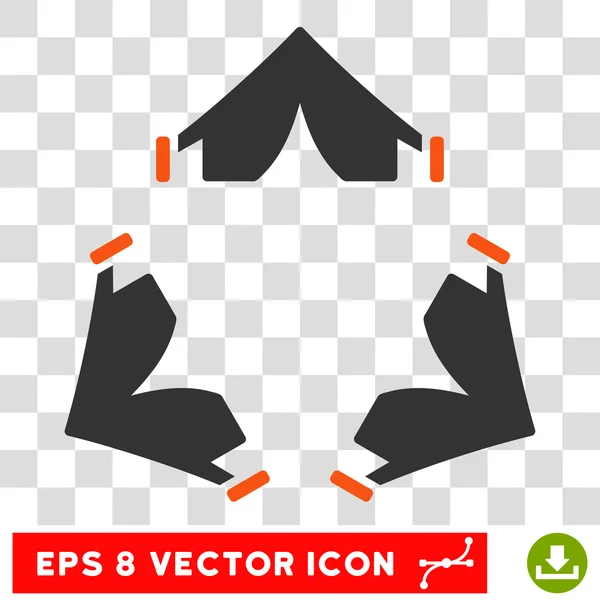 Tienda de campaña redonda Vector Eps icono — Vector de stock