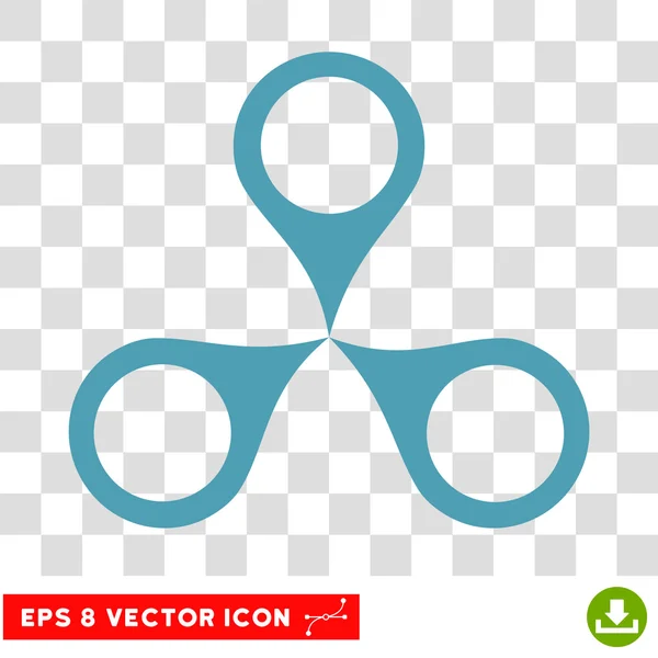 Mapa marcadores redondos Vector Eps Icon — Vetor de Stock
