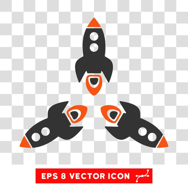 Raketen rund Vektor eps Symbol — Stockvektor