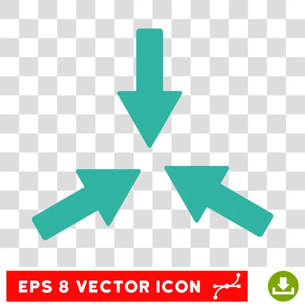 Kollidieren Pfeile rund Vektor eps Symbol — Stockvektor