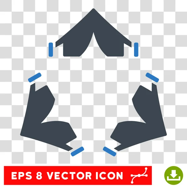 Tienda de campaña redonda Vector Eps icono — Vector de stock