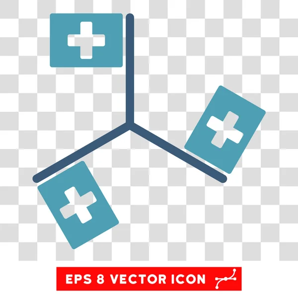 Banderas del hospital Vector redondo Eps icono — Vector de stock