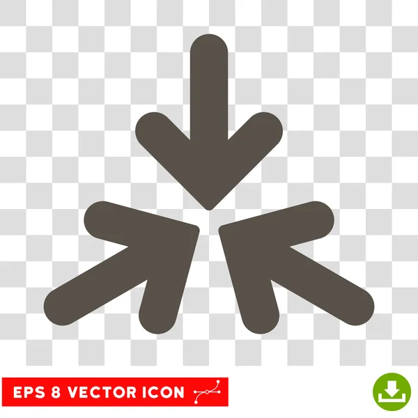 Triple Colisión Flechas Ronda Vector Eps icono — Vector de stock